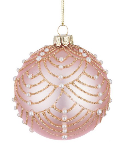 Compra Online Bola Navidad Cristal Dise O Rosa Vivienne En Nuestra