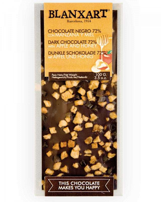 Chocolate Negro Con Manzana Y Miel Blanxart 100 Grs Area Gourmet