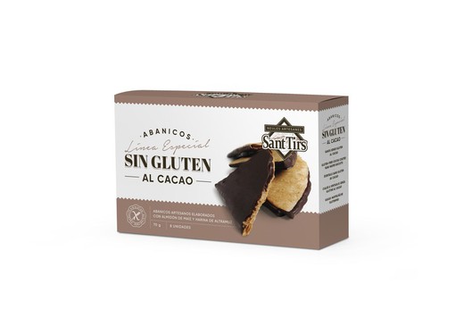 Abanicos Artesanos Chocolate Sin Gluten 70 grs Saint Tirs