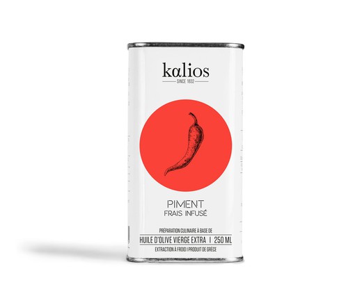 Aceite de oliva virgen extra imfusionado con chilli 25 cl Kalios