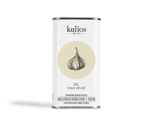 Aceite de oliva virgen extra infusionado con ajo 25 cl Kalios