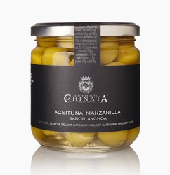 Azeitonas Manzanilla sabor anchova 350 grs la chinata