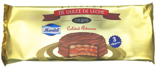 Alfajores Argentinos De Chocolate Caja 3ds de 50 Grs Mardel