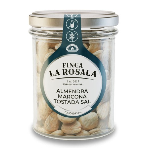 Almendra Marcona Repelada Tostada Sal Tarro 90 grs Frutos Secos La Rosala