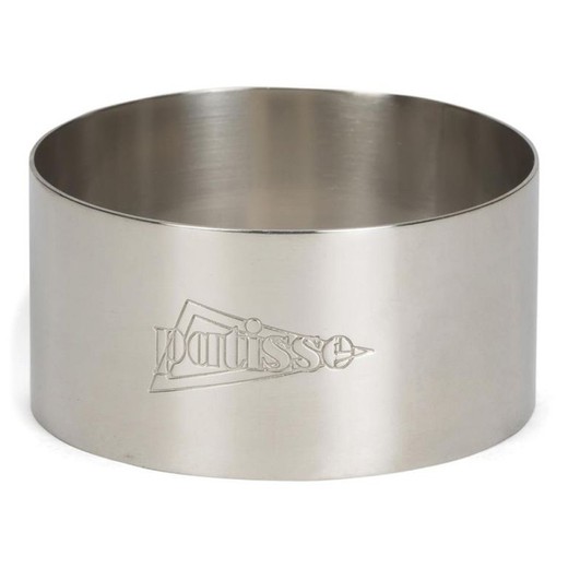 Stainless steel plate hoop ring h. 3.5cm 7 cm round patisse
