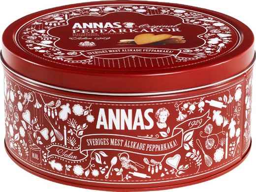 Annas Sweden Ginger Cookies Box Metal Gift Box 425g