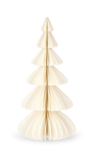 Arbol de Navidad Papel Blanco 42 Cms Plegable Bizzotto