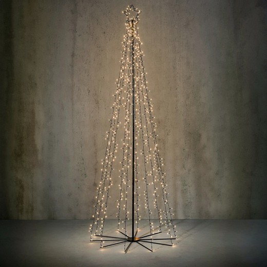 Arbol Navidad con Luces 560 leds 185 cms Alto Temporizador y Control remoto Edelmann