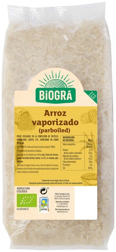 Arroz Vaporizado (Parboiled) 500g Ecológico Biogra