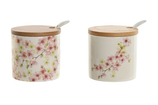 Fashion Kitchen Sugar Bowl Decorated 7.5X7.5X7.5 Almond Tree Fashion Kitchen Set