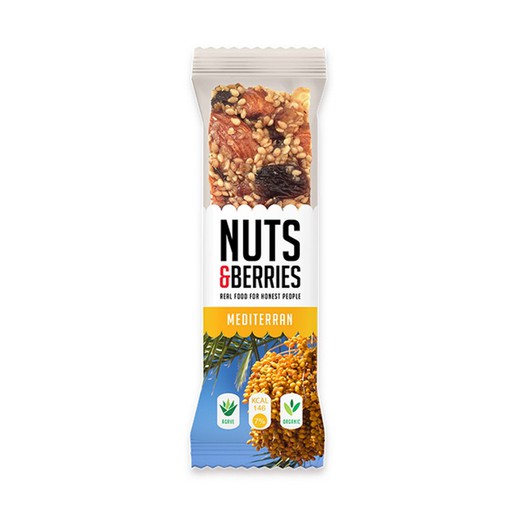 Mediterranean nuts&berries bar 40 g organic organic