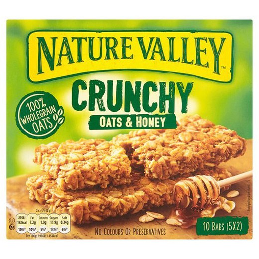 Barritas cereales nature valley avena y miel 5x42 grs