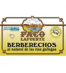 Berberechos al natural 25/30 pz paco lafuente ol120 g