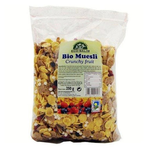 Bio muesli crunchy fruit 250 gr.