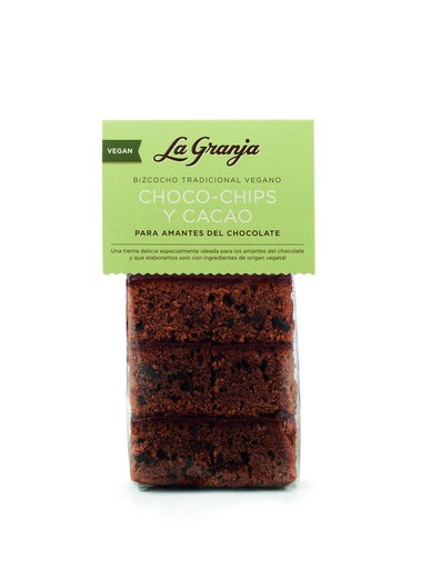 Traditional vegan sponge cake with cocoa and choco-chips 350g La Granja