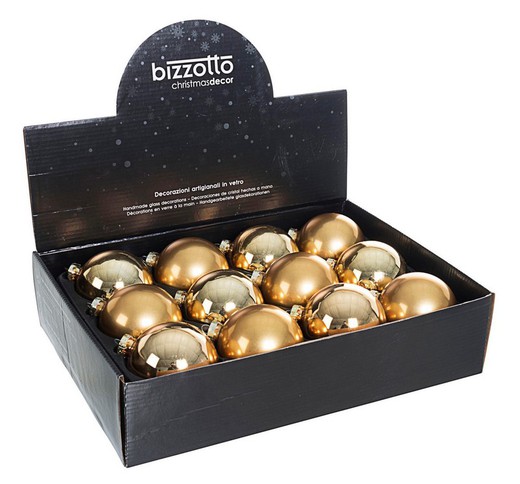 Bola de Navidad Cristal Arbol Color Oro Diam 80 cms Hecho Mano Bizzotto