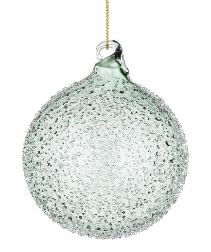 Bola de Navidad Cristal Arbol Transparente Verde Diam 80 cms Hecho Mano Bizzotto