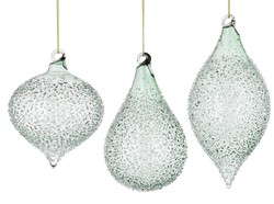 Bola de Navidad Cristal Arbol Transparente Verde Surtidas Formas Bizzotto