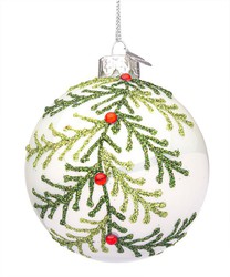 Boule de Noël en Cristal Laurie Design Blanc