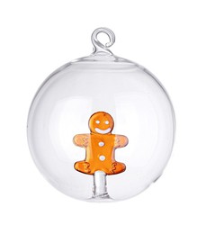 Bola Navidad Cristal Muñeco Jengibre Diam 80 cms Hecho Mano Bizzotto