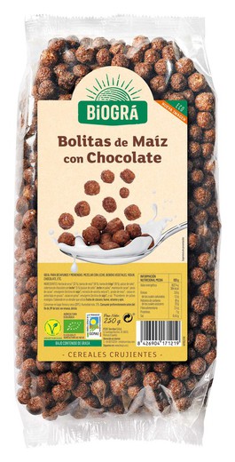 Bolitas de Maíz con chocolate 250g Ecológicos Biogra