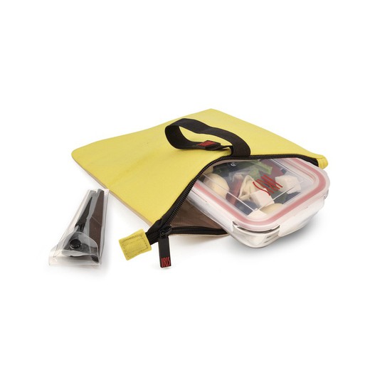 Torba na lunch z żółtą irysową torbą na przekąski