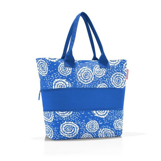 Expanderbar shoppingväska e1 batik stark blå Reisenthel