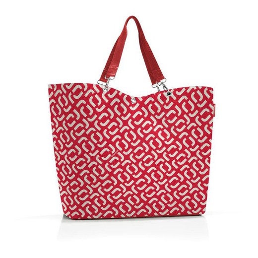 XL signature κόκκινη τσάντα αγορών Reisenthel