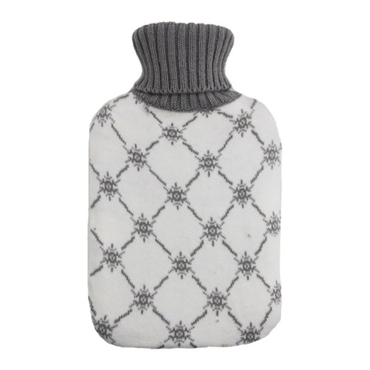 Mimo Hot Water Bottle 1.7l White Gray Lining Relax Flakes 20x32 cm