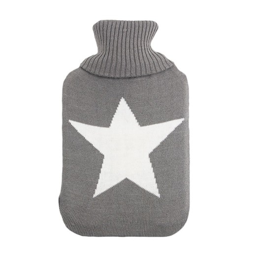 Mimo Hot Water Bottle 1.7l Gray Star Lining 20x32 cm