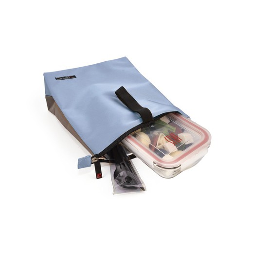 Bolsa porta alimento snack bag soft azul + gris iris