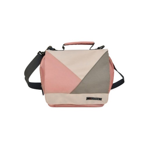 Borsa portavivande lunchbag borsa pranzo smart geometrica rosa iris