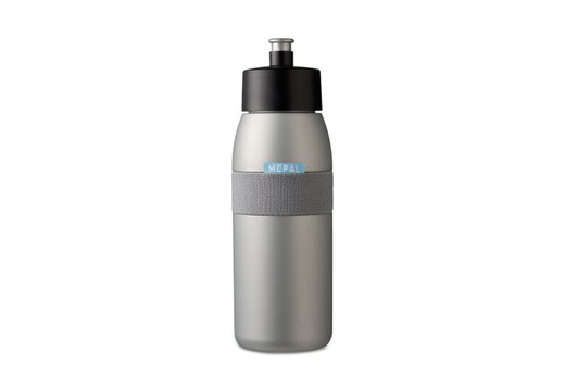Sports water bottle ellipse 500 ml - silver
