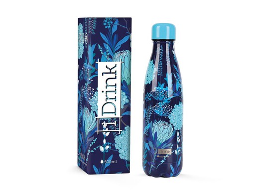 Thermal Bottle 500 ml BLUE FLOWERS I-Total