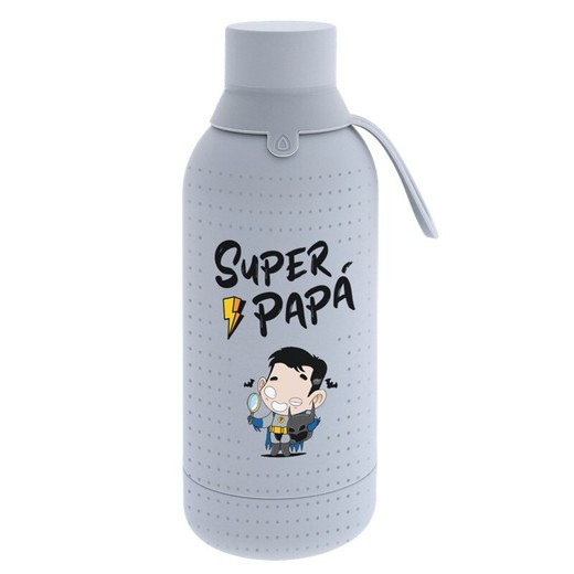 Botella Termo 500 ml Shadow Super Papá Regalo Malasaña Creative Story
