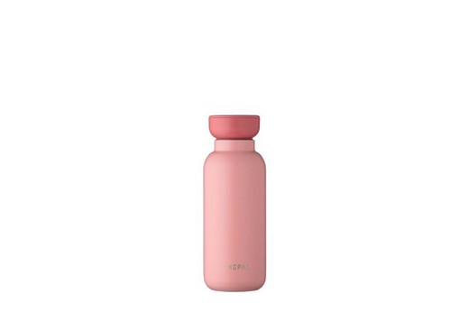 μπουκάλι θερμός από μεταλλικό ελλειπτικό 350 ml σκανδιναβικό ροζ