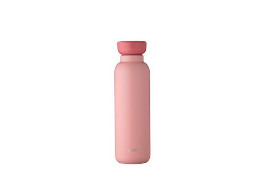 μπουκάλι θερμός από μεταλλικό ελλειπτικό 500 ml σκανδιναβικό ροζ
