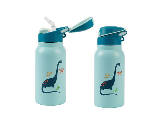 Botella Térmica 350 Ml Dino Kids Con Tapa Regalo Itotal