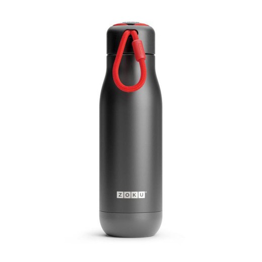 Stainless steel thermos bottle. 500ml black zoku