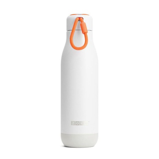 Stainless steel thermos bottle. 750ml white zoku