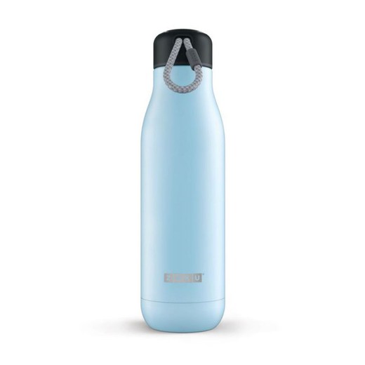 Stainless steel thermos bottle. 750ml light blue zoku