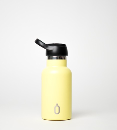Bottiglia thermos Runbott da 350 ml con tappo sportivo al limone