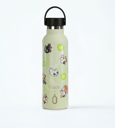 Runbott Pick Chick Kawaii Cats Thermos Bottle 600Ml