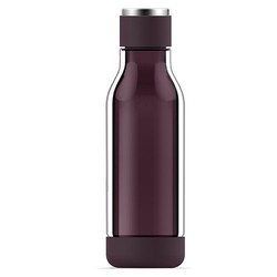 Inner peace glass bottle 500ml burgundy asobu