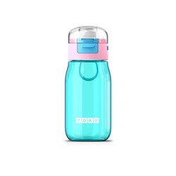 Botella zoku flip niños 465ml lisa turquesa zoku