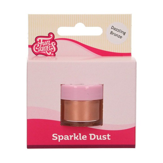 glitter sparkle dust oogverblindende bronzen funcakes