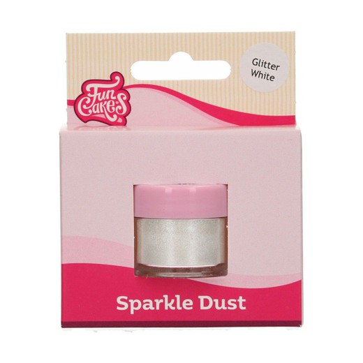 Brillo sparkle dust glitter blanco funcakes