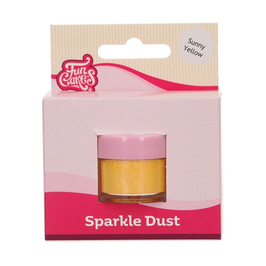 glitter sparkle dust sunny yellow funcakes