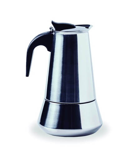 Máquina de café em aço inoxidável 18/10 10 xícaras de indução Lacor