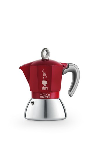 Bialetti New Moka Induction Red Ιταλική καφετιέρα 4 φλιτζάνια